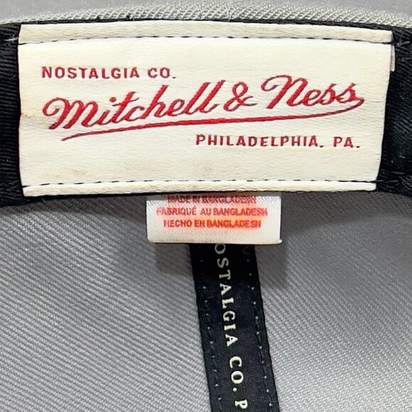 Mitchell & Ness Brooklyn Nets NBA Snapback Hat Gray Adjustable Basketball Mens - Picture 13 of 16